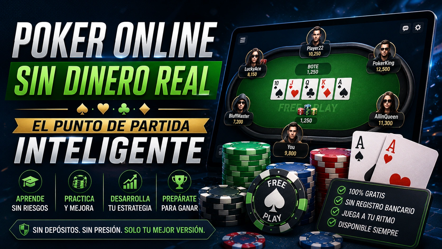 Poker Online Sin Dinero Real: El Punto de Partida Inteligente