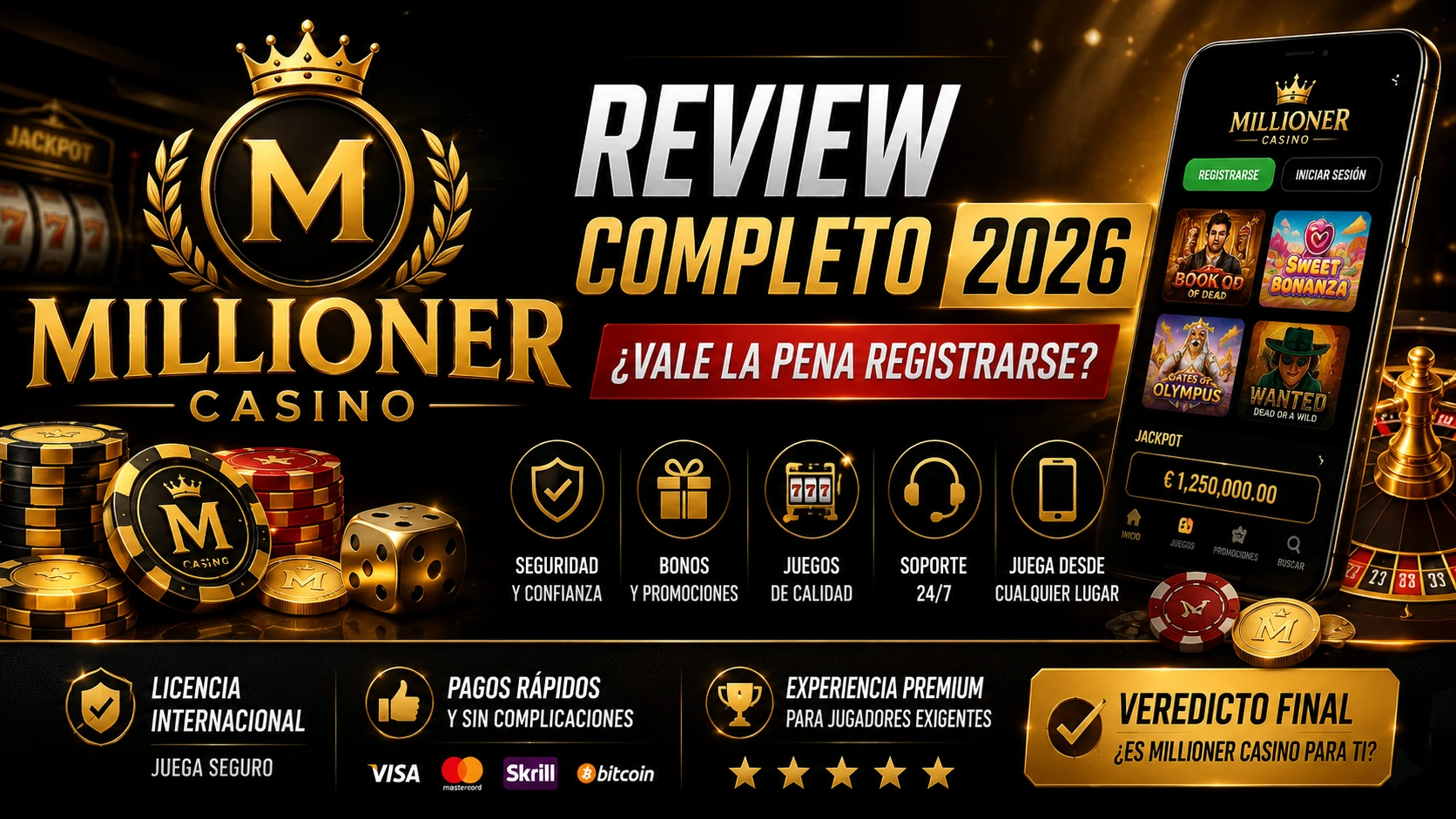 Millioner Casino: Review Completo 2026 — ¿Vale la Pena Registrarse?